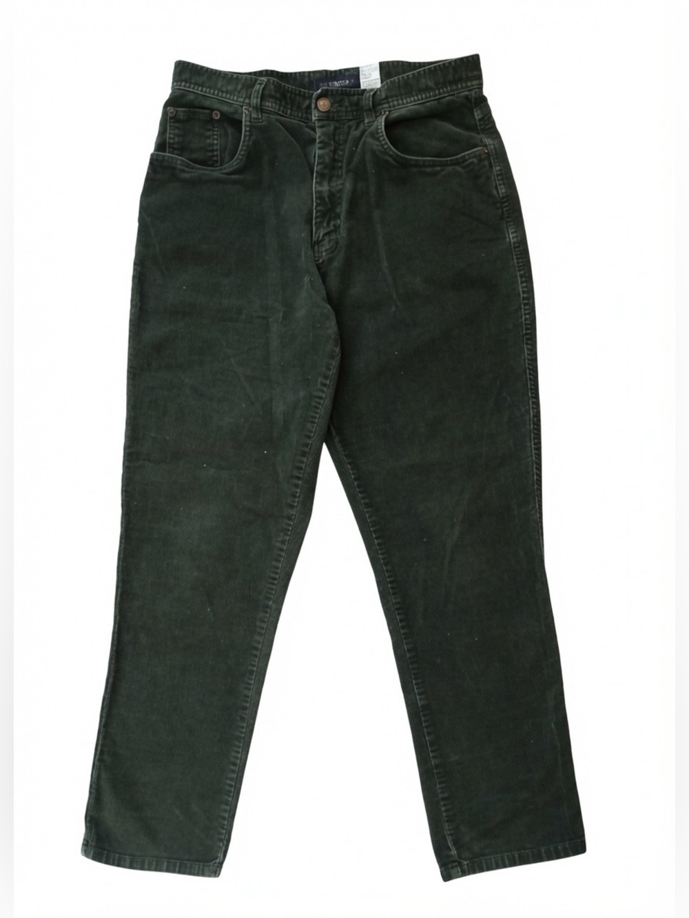 Size 12 Vintage Women Dark Green Corduroy Jeans by Bill Blass